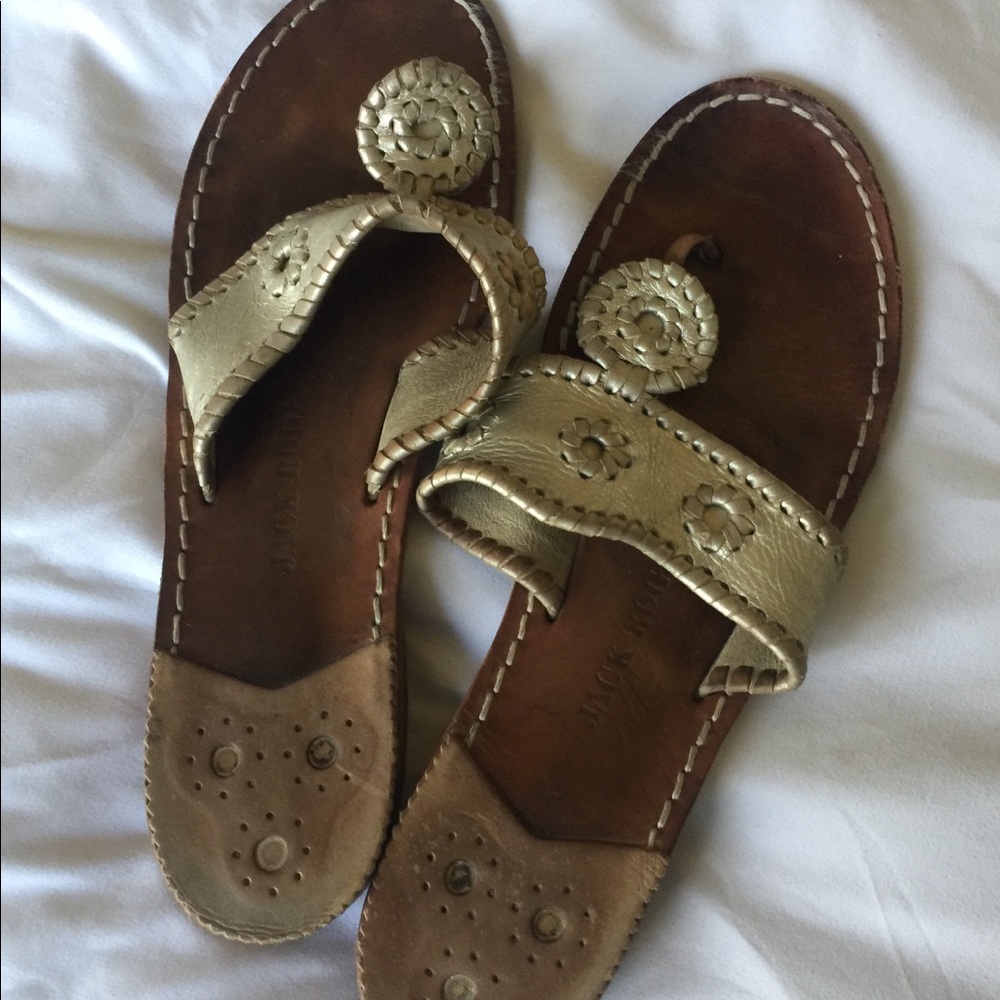 Gold/Platinum jack Rogers size 10